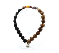 Pietre E Minéraux. Braccialetto Mookaite Australia + Perle Onice Nero Opaco +