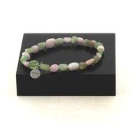 Pietre E Minéraux. Braccialetto Perle Cianite Verde Del Brasile + Kunzite Brési