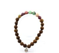 Pietre E Minéraux. Braccialetto Perle Crisocolla Di Namibia + Lepidolite + Rhod