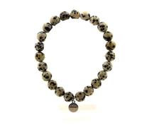 Pietre E Minéraux. Braccialetto Perle Diaspro Dalmata 8 Mm. Fatto IN Francia