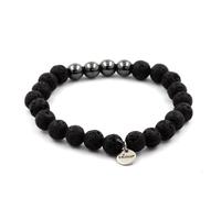 Pietre E Minéraux. Braccialetto Perle Lava + Ematite 8 Mm. IN Francia