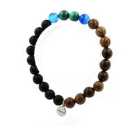 Pietre E Minéraux. Braccialetto Perle Malachite Del Congo + Agata Phylum Blu