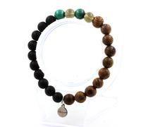 Pietre E Minéraux. Braccialetto Perle Malachite Del Congo + Quarzo Fumè + Onice