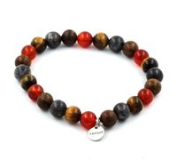 Pietre E Minéraux. Braccialetto Perle Occhio di Tigre + Labradorite + Agata