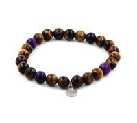 Pietre E Minéraux. Braccialetto Perle Occhio di Tigre + Rosso + Occhio