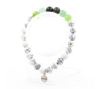 Minerali Collezione. Braccialetto Perle Smeraldo Di Zambia+Peridoto+Aventurina