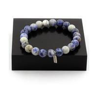 Pietre E Minéraux. Braccialetto Perle Sodalite + Howlite 8 Mm. IN Franco