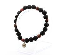 Pietre E Minéraux. Braccialetto Rodocrosite Del Brasile + Perle Lava 8 Mm. Fabri