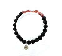 Pietre E Minéraux. Braccialetto Rubino Del Brasile + Perle Onice Nero Opaco 8