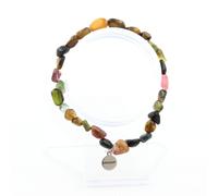 Pietre E Minéraux. Braccialetto Tormalina Multicolore Di Brasile + Occhio Tigre