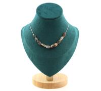 Pietre E Minéraux. Collana 10 Perle Quarzo Fantasma Verde Del Brasile Catena IN