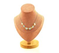 Collana 11 Perle Acquamarina Del Brasile + Citrino Catena IN Collana