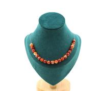 Pietre E Minéraux. Collana 20 Perle Agata Phylum 8 Mm. Catena IN Acciaio Inox