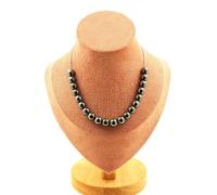 Pietre E Minéraux. Collana 20 Perle Ematite 8 Mm. Catena IN Acciaio Inox