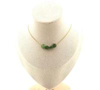 Pietre E Minéraux. Collana 4 Perle Giada Nefrite Siberiano (Russia) . Catena