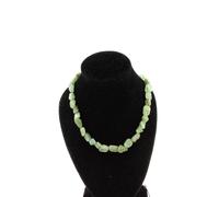 Pietre E Minéraux. Collana Perle Apatite Verde Madagascar Catena IN Acciaio