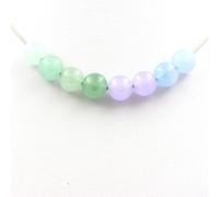 Pietre E Minéraux. Collana Perle Calcedonio Lavanda+Acquamarina+Aventura