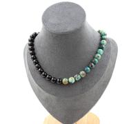 Pietre E Minéraux. Collana Perle Crisocolla Di Namibia Qualità 7A + Agata N