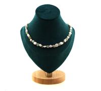 Pietre E Minéraux. Collana Perle Kunzite Del Brasile + Cianite Verde