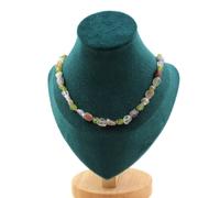 Pietre E Minéraux. Collana Perle Peridoto Di Myanmar (Birmania) + Agata Del Bo