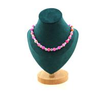 Pietre E Minéraux. Collana Perle Pietra di Luna India + Diaspro Rosa Giallo 8
