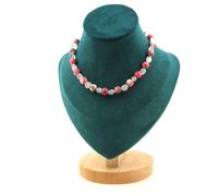 Pietre E Minéraux. Collana Perle Pietra di Luna India + Diaspro Verde Rosso 8