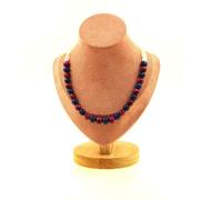 Pietre E Minéraux. Collana Perle Pietra di Luna India +Lapislazzuli +Occhio