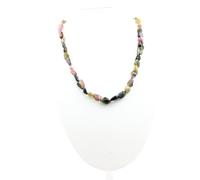 Pietre E Minéraux. Collana Perle Tormalina Multicolore Del Brasile Catena IN