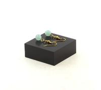 Pietre E Minéraux. Orecchini 1 Perla Angelite 8 MM IN Acciaio Dorato Ino