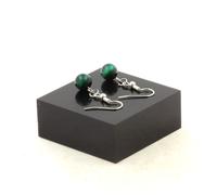 Pietre E Minéraux. Orecchini 1 Perla Occhio di Tigre Verde 8 MM IN Cromature