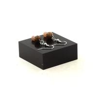 Pietre E Minéraux. Orecchini 2 Perle Pietra Di Sole Di Tanzania