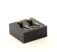 Pietre E Minéraux. Orecchini 2 Perle Pietra Larimar Repubblica Dominica