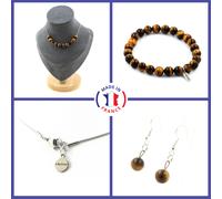 Minerali Collezione. Parure Braccialetto Collana Orecchini Pendenti 10 M Pe