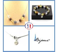 Pietre E Minéraux. Parure Gioielli Braccialetto Collana di Perle Occhio Tigre +