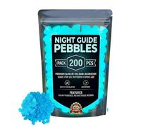 Pietre Fosforescenti | 200 Pezzi Rocce Luminose per Arredamento Esterno - Ciottoli Luminosi - Cammino Giardino Posteriore Cortile Ingresso Terrazza Acquario Terrario Paesaggio