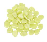 Pietre fosforescenti al buio, 50 ciottoli luminosi da giardino per vialetti, rocce decorative per acquario, substrato, vialetto, pianta in vaso (giallo)