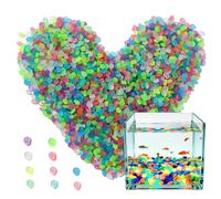 Pietre fosforescenti al buio per esterni, 1000 pezzi, colorate, impermeabili, per il giardino, per acquario, acquario, , terrazza, cortile, casa, sentiero, fiori, prato, laghetti