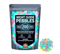 Pietre Fosforescenti da Giardino,200 Pezzi Pietre Luminose per Esterno Giardino | Brillanti Per Passi Carrai | Adatto per Cortile Sentiero Passo Carraio Patio Paesaggistica Acquario e Feste