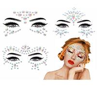 Pietre glitterate per il viso, per Halloween, per il viso, 3 pezzi