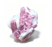 Pietre grezze naturali di tormalina grezza: rubellite rossa e fiori