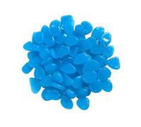 Pietre Luminose da Giardino 300 Pezzi, Sassi da Giardino, Decorative Sassi Luminosi, Brillanti Ciottoli, Pietre Luminosi per Acquario Prati Terrazza, Sassi Decorativi per Vasi, Pietra Luminosa, Blu