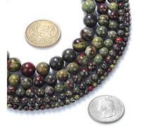 Pietre naturali a forma di drago, perline rotonde sfuse da 4 mm, perline sfuse in pietra di cristallo, accessori artigianali per la creazione di gioielli fai da te, 1 filo da 38,1 cm