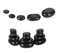 Pietre per Massaggio Ai Piedi Caldi 15 × 12 × 10 Set da 20 Pezzi Hot Spa Basalto Pietra di Forma Ovale Olio Essenziale Massaggio per Pedicure Massaggio con Pietre
