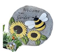 Pietre per paesaggi in resina, pietre da giardino, pietra di benvenuto, pietre da giardino, girasole, sentieri terrazzati, belle pietre da giardino, pietre pedanee per esterni, pietre per prato