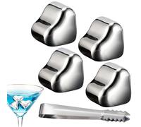 Pietre per whisky a forma di cuore, cubi di raffreddamento riutilizzabili per cocktail di birra, refrigeratori per bevande non fondenti per liquore, limonata, succo di frutta e yogurt, ideali per