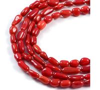 Pietre preziose di cristallo semipreziose AqBeadsUk con potere di guarigione naturale - Gioielli di perle preziose con gemme di corallo rosso autentico 15-6x4mm che fanno perle su fili da 16 pollici 3