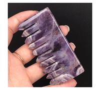 Pietre preziose e cristalli Pettine in cristallo di quarzo rosa ametista naturale da 8 cm, pettine for massaggi a denti larghi for la salute dei capelli Collezione di regali con pietre preziose pietra