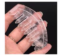 Pietre preziose e cristalli Pettine in cristallo di quarzo rosa ametista naturale da 8 cm, pettine for massaggi a denti larghi for la salute dei capelli Collezione di regali con pietre preziose pietra