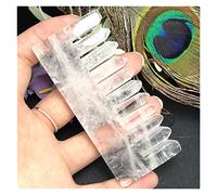 Pietre preziose e cristalli Pettine in cristallo di quarzo rosa ametista naturale da 8 cm, pettine for massaggi a denti larghi for la salute dei capelli Collezione di regali con pietre preziose pietra