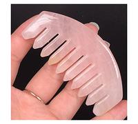 Pietre preziose e cristalli Pettine in cristallo di quarzo rosa ametista naturale da 8 cm, pettine for massaggi a denti larghi for la salute dei capelli Collezione di regali con pietre preziose pietra